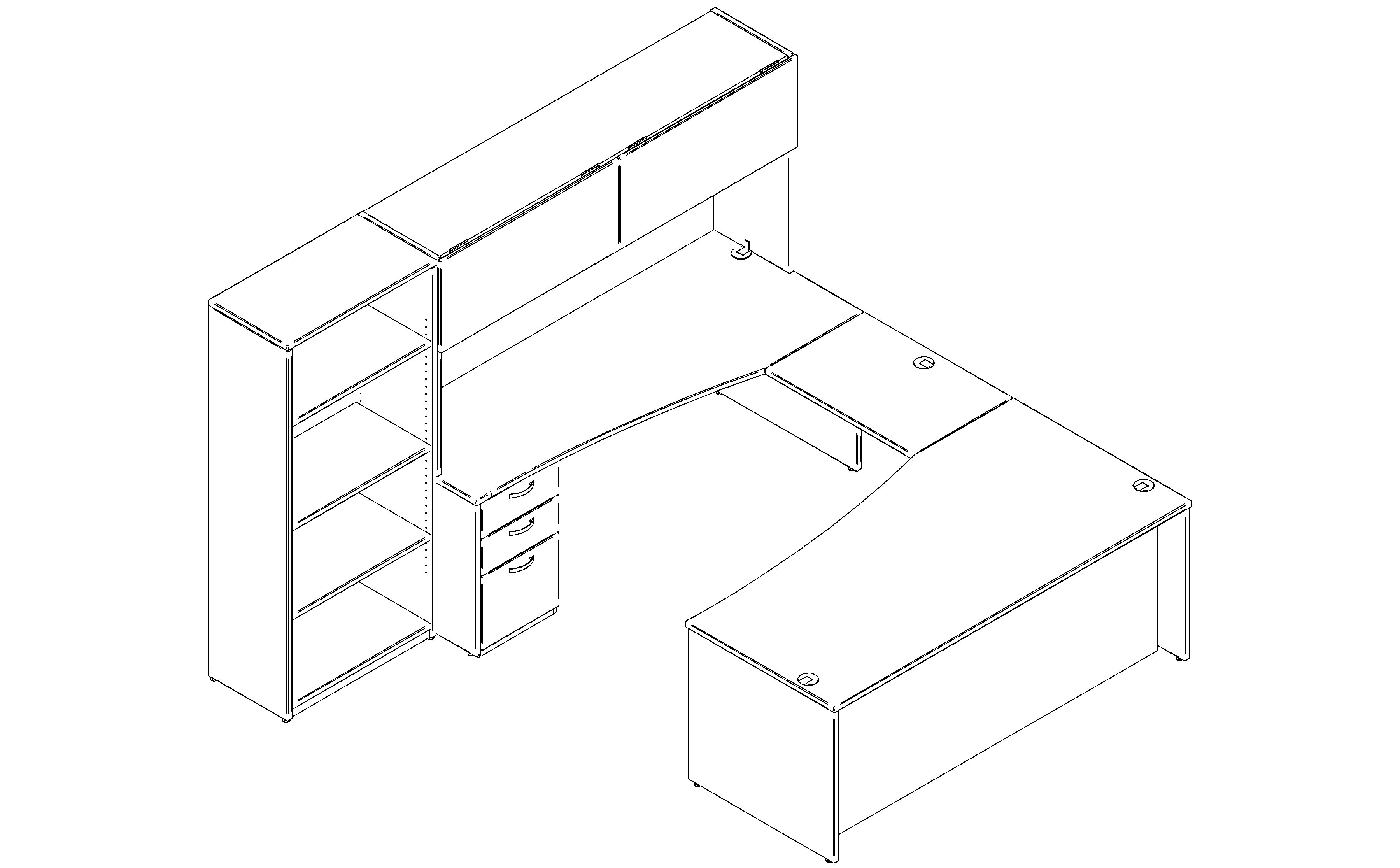 Configuration gamme de meubles de bureaux Prism / Mobilier Corporatif Poitras