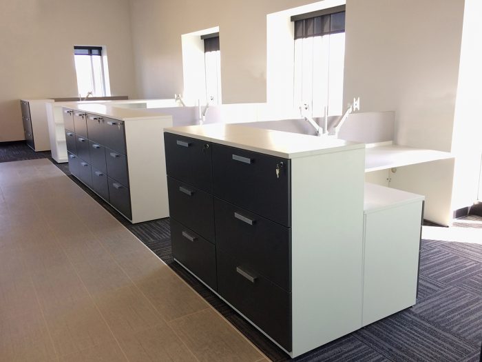 Réalisation Rangements aire ouverte / Mobilier Corporatif Poitras